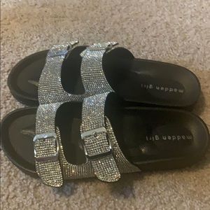 Black silver Sandals